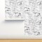 Woodland Birch Trees White Gray Neutral Birch Textured Look Bark Aspen Custom Removable Wallpaper by Spoonflower Peel & Stick Wallpaper 2FT Wide